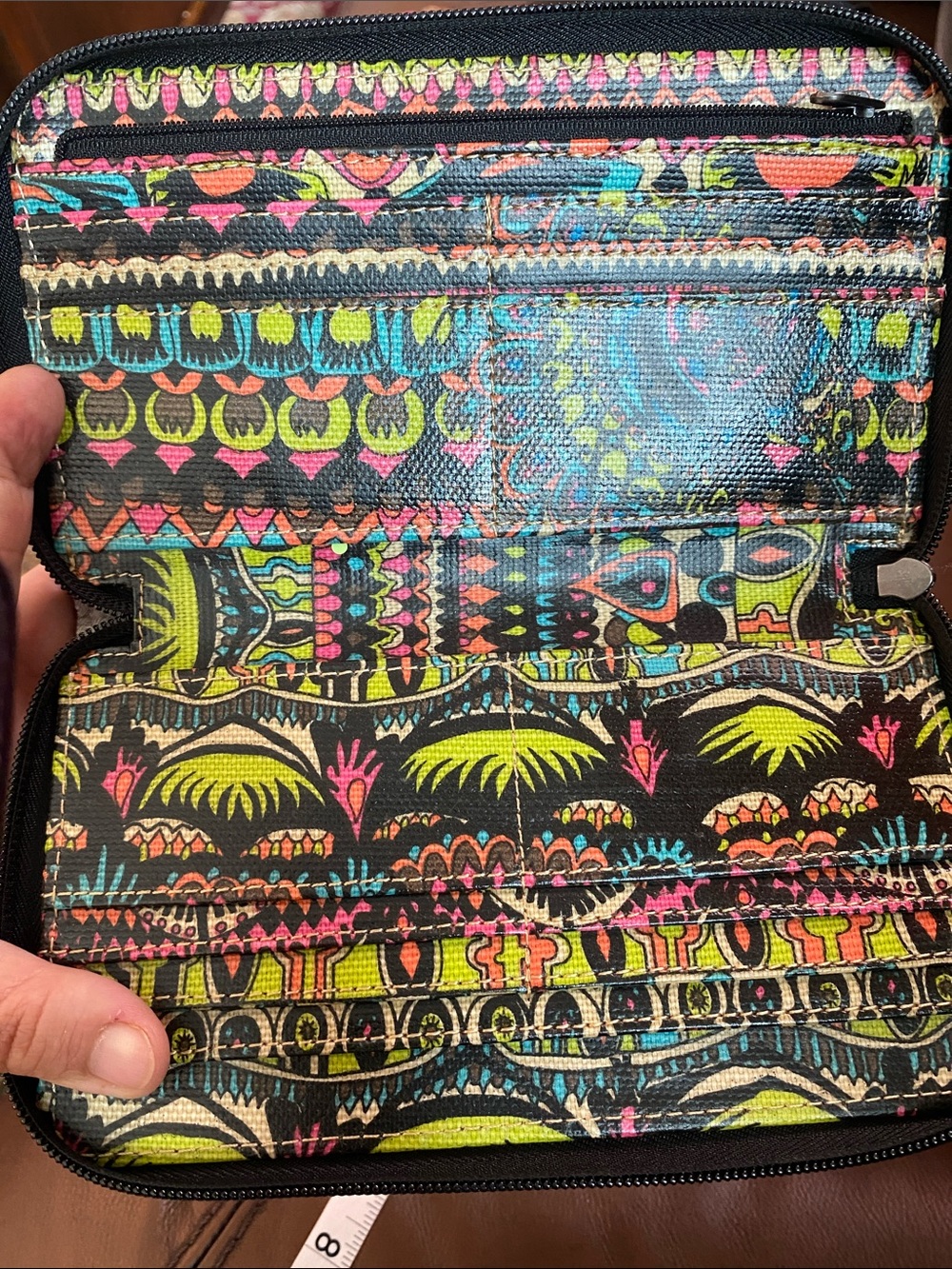 Sakroots Multi-Color Boho Zip Wallet - Picture 6 of 9